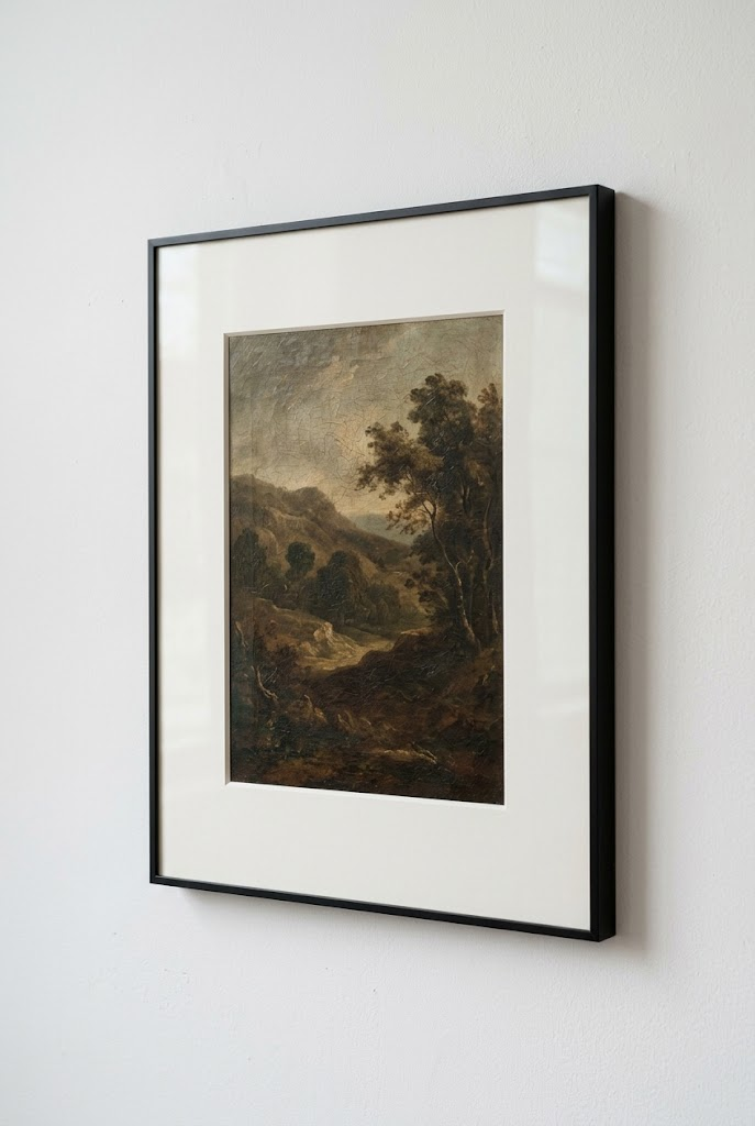 3. Anchor Vintage Art in Modern Frames