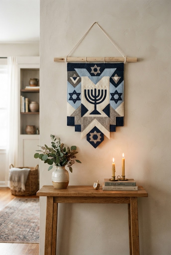 6. Felt Hanukkah Wall Hanging