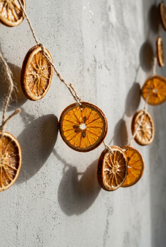 8. Simple Dried Orange Slice Garland