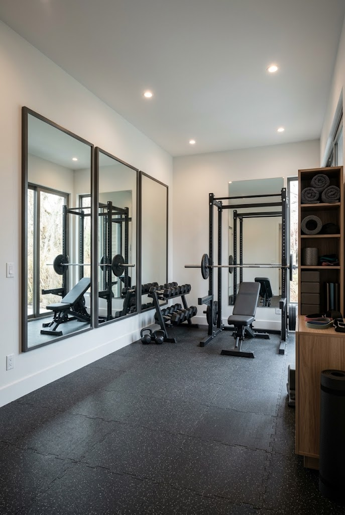 Black-and-White Home Gym