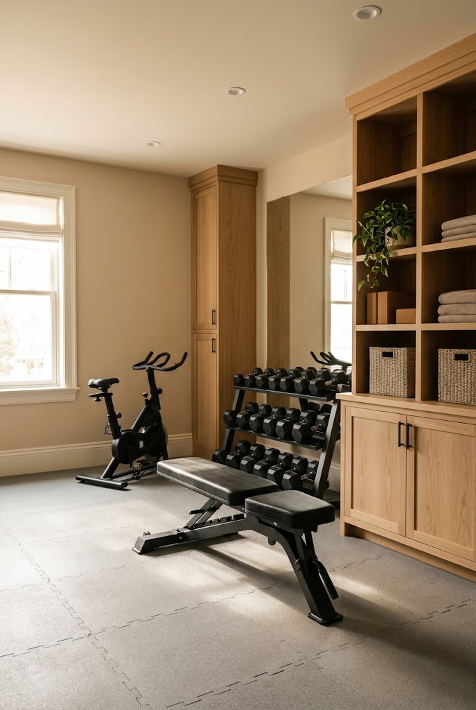 Warm Neutral Home Gym